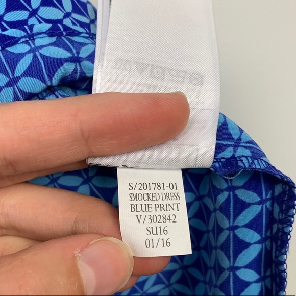 GAP Blue Print Sleeveless Smock Dress - Picture 6 of 9